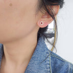 Boucles d'oreilles florales rubis naturel 5816