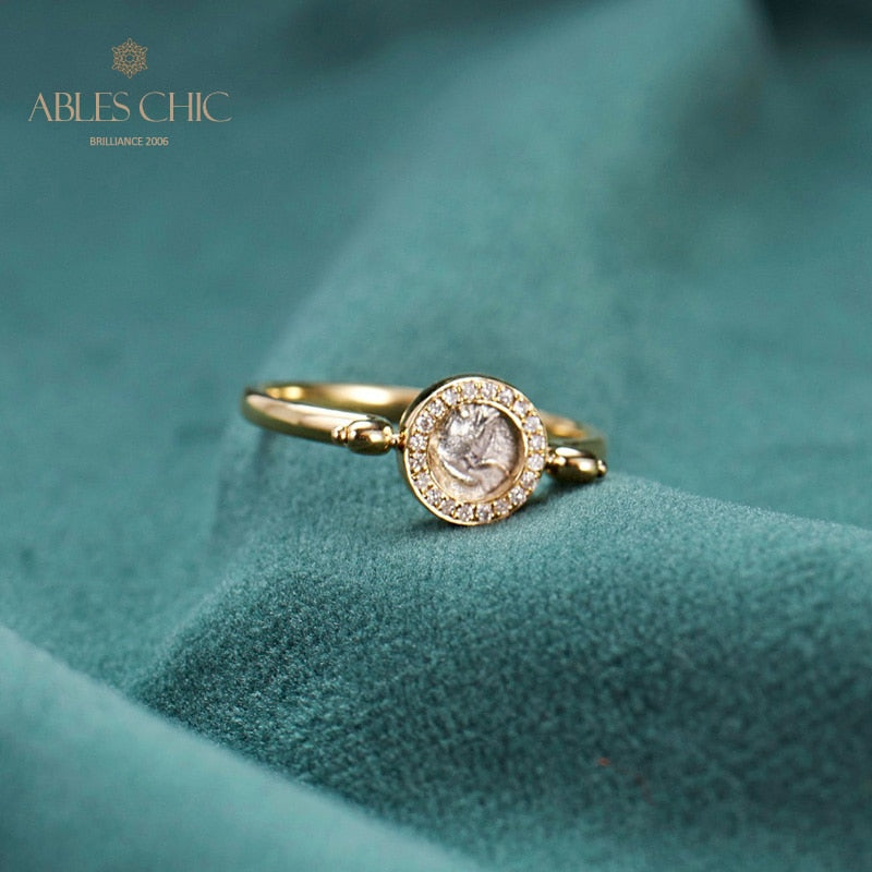 Bague rubis en argent antique
