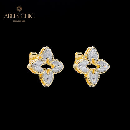 Boucles d'oreilles celtiques trèfles soyeux 5880