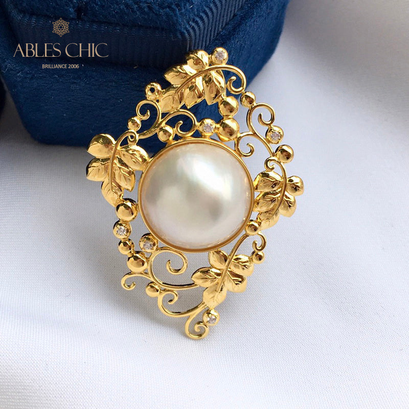 Pendentif floral en perles Mabe 5818