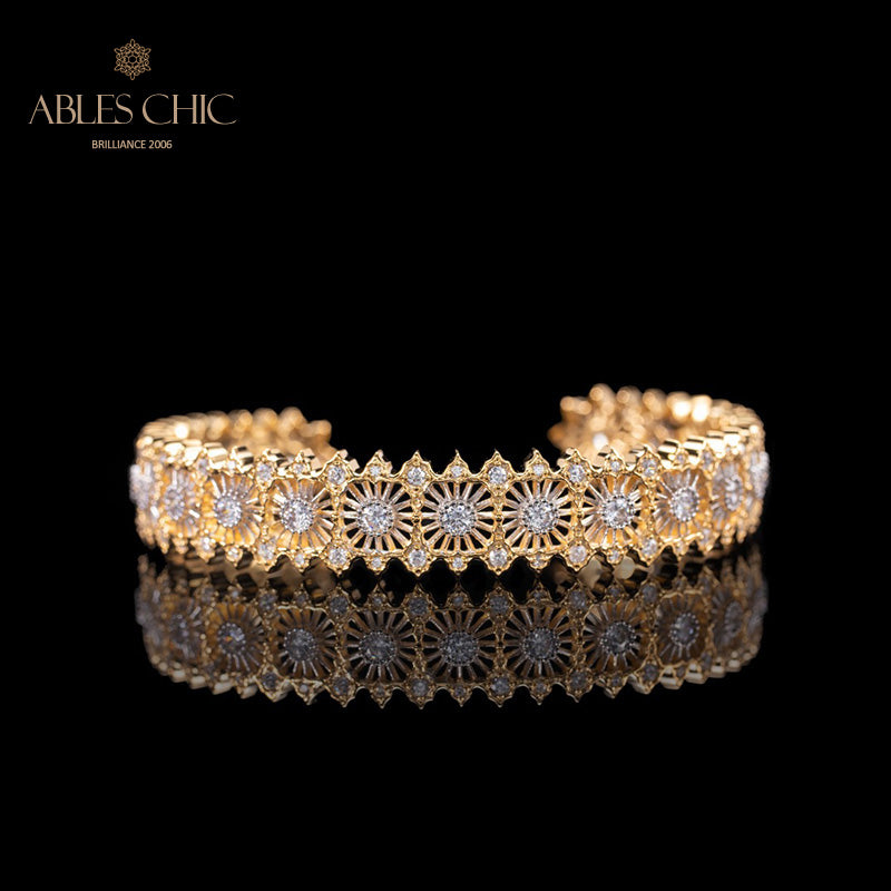 Bracelet ajouré floral 6040