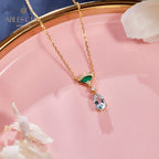 Collier Goutte Éventail En Émail 6010