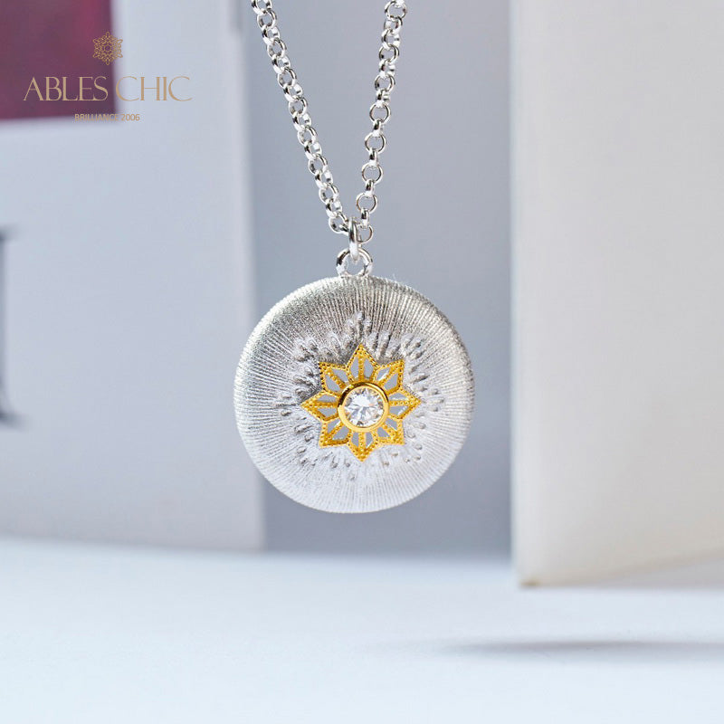 Pendentif étoile en filigrane à motif en soie 5855