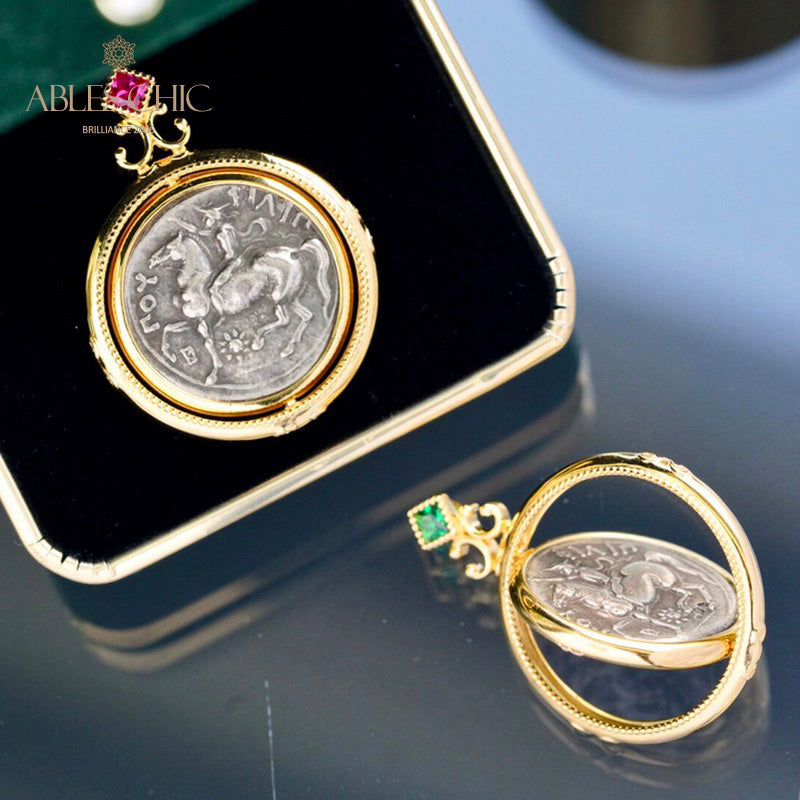 Collier de pièces de monnaie romaines antiques 5780