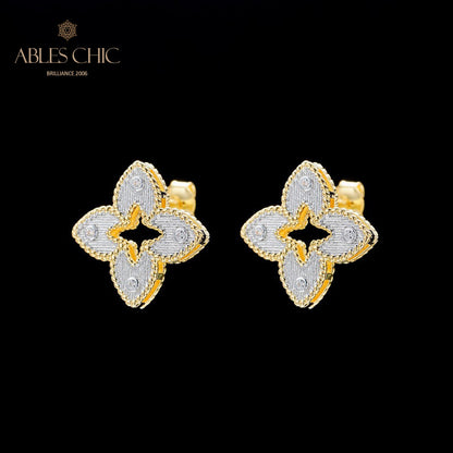Boucles d'oreilles celtiques trèfles soyeux 5880