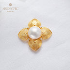 Pendentif trèfle en filigrane de perles Mabe 5822