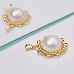 Pendentif perle Mabe halo ondulé 5847