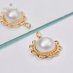 Pendentif perle Mabe halo ondulé 5847