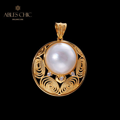 Pendentif en filigrane de perles Mabe 5843
