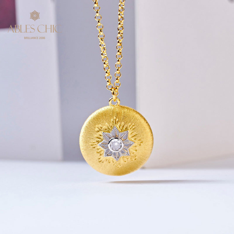 Pendentif étoile en filigrane à motif en soie 5855