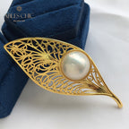 Pendentif feuille en filigrane de perles Mabe 5844
