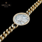 Bracelet médaillon grec Athena Flip
