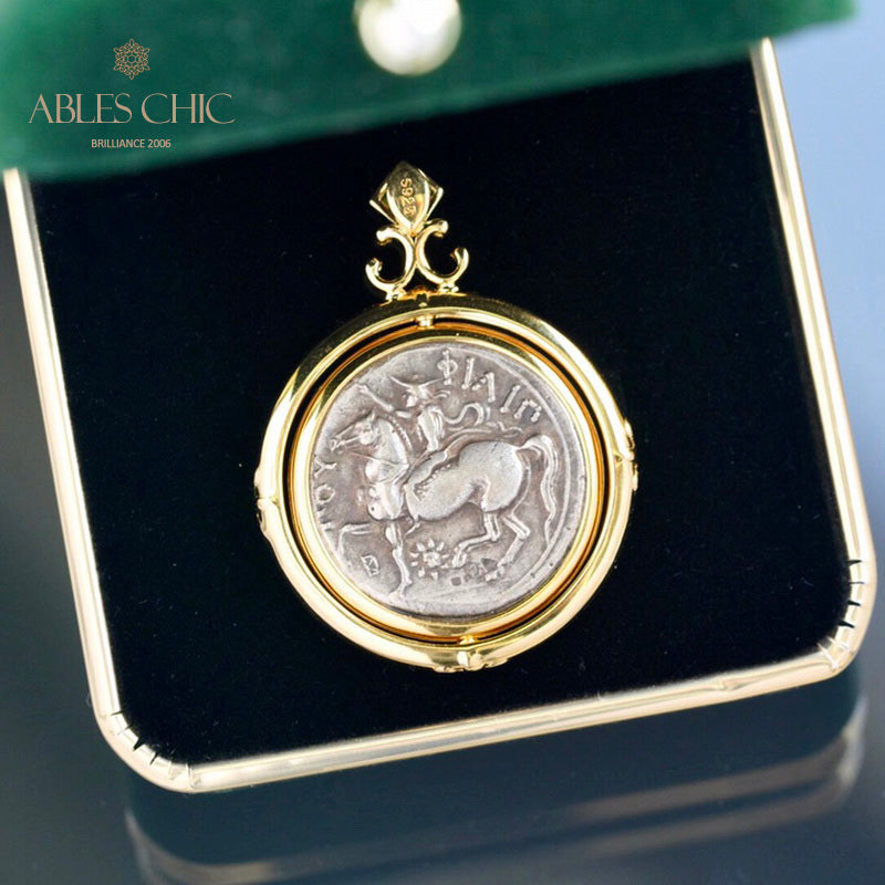 Collier de pièces de monnaie romaines antiques 5780