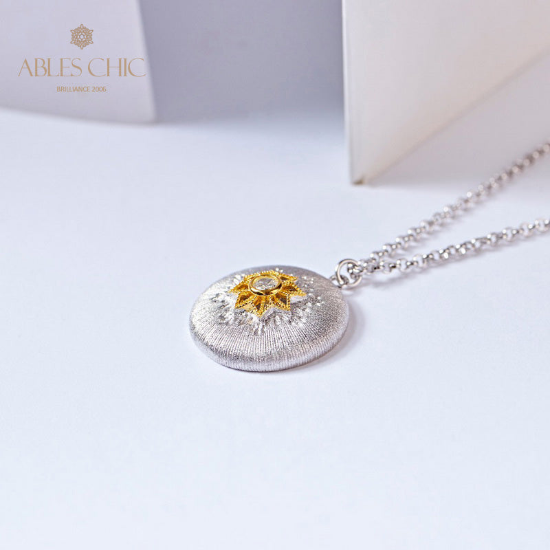 Pendentif étoile en filigrane à motif en soie 5855