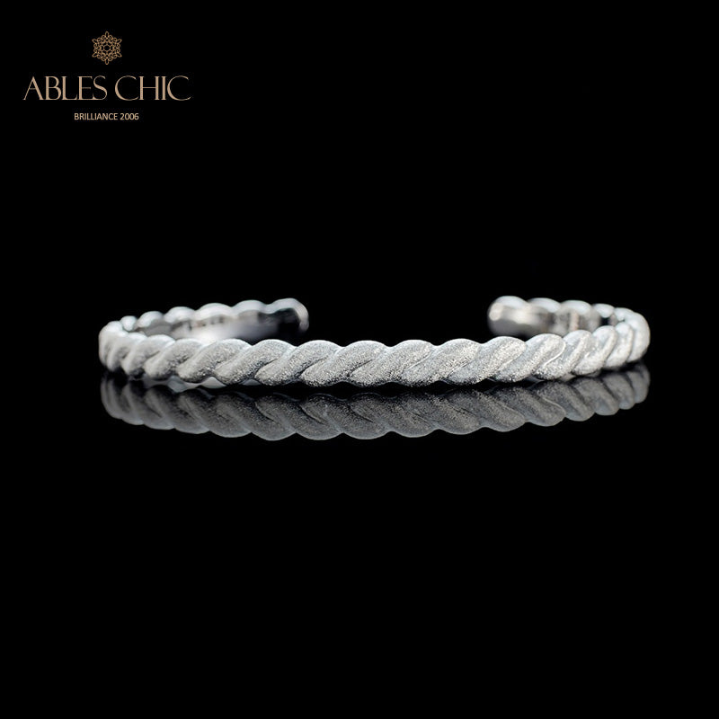 Bracelet mat à motif de corde 5921