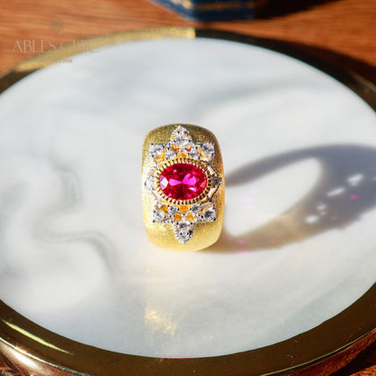 Bague Soyeuse Fleur de Saphir 6065