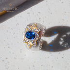 Bague Soyeuse Fleur de Saphir 6065