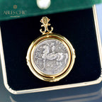 Collier de pièces de monnaie romaines antiques 5780