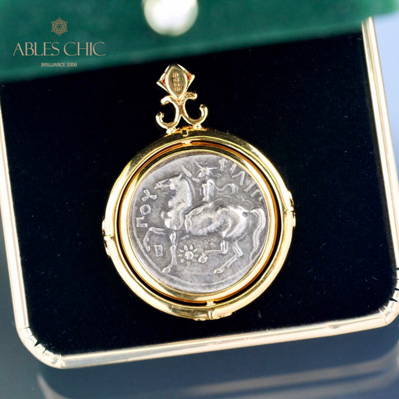 Collier de pièces de monnaie romaines antiques 5780