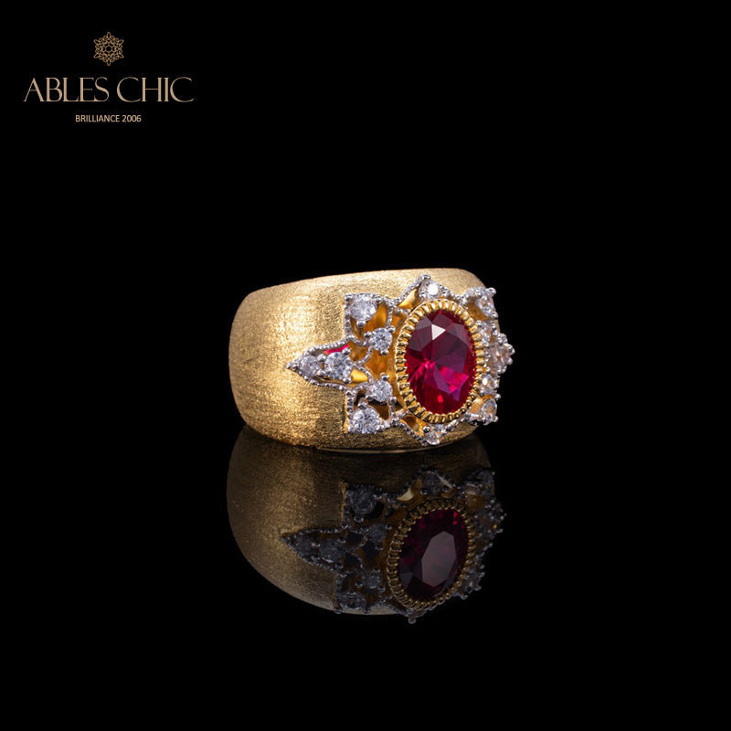 Bague Soyeuse Fleur de Saphir 6065