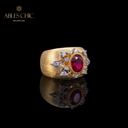Bague Soyeuse Fleur de Saphir 6065