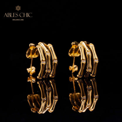 Boucles d'oreilles Noeuds Bambou 5736