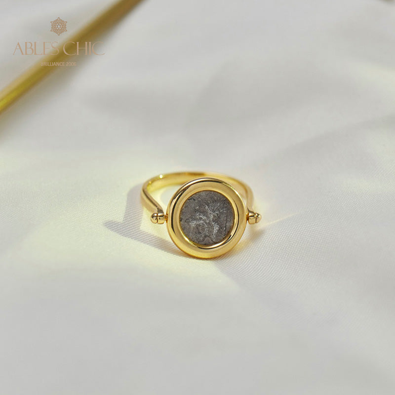 Bague pendentif pièce de monnaie en lire byzantine