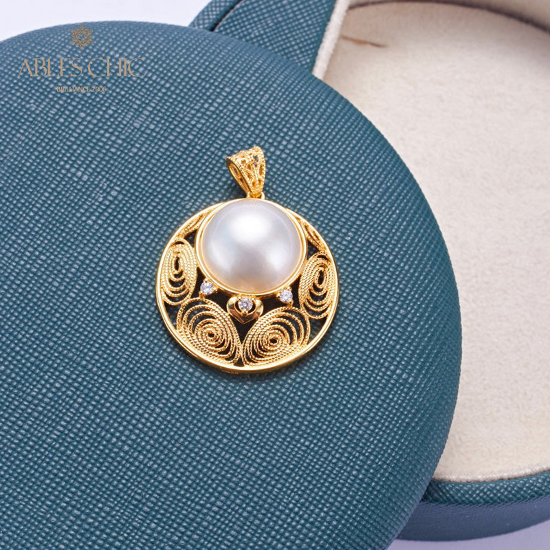 Pendentif en filigrane de perles Mabe 5843