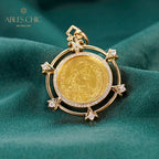 Pendentif de pièce de retournement byzantin uniquement