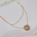 Collier médaillon réversible grec