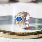 Bague Soyeuse Fleur de Saphir 6065