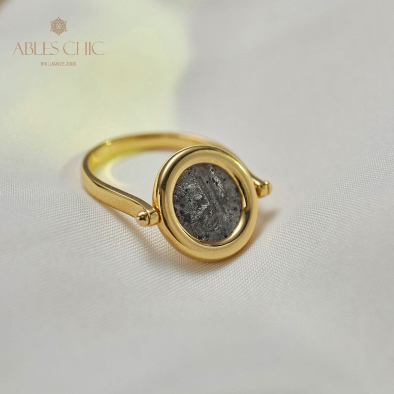 Bague pendentif pièce de monnaie en lire byzantine
