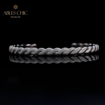 Bracelet mat à motif de corde 5921