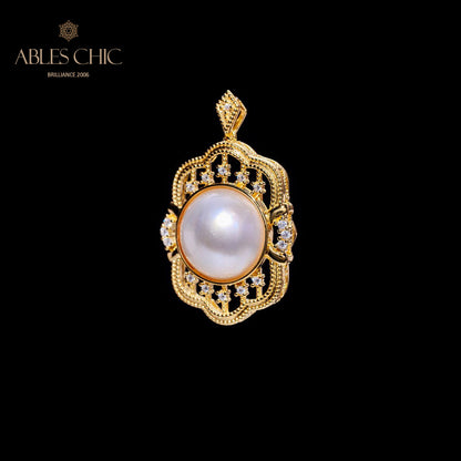 Pendentif Mabe Pearl Fretwork 5990
