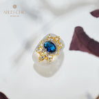 Bague Soyeuse Fleur de Saphir 6065