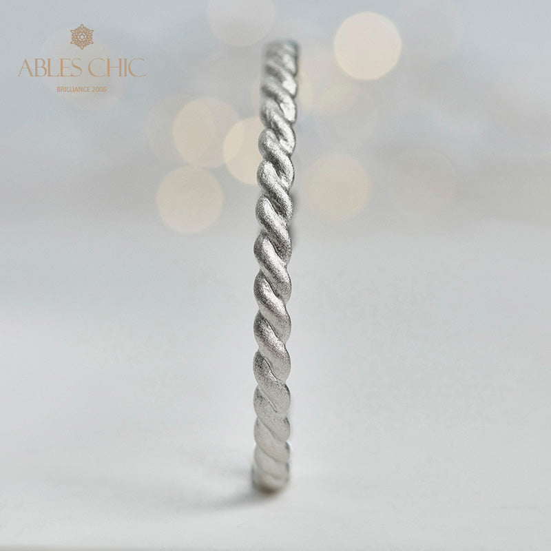 Bracelet mat à motif de corde 5921