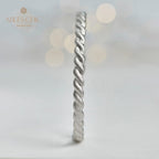 Bracelet mat à motif de corde 5921
