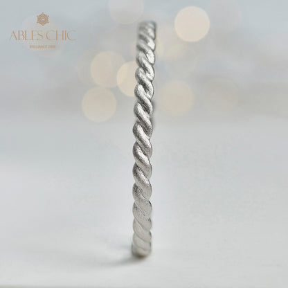 Bracelet mat à motif de corde 5921