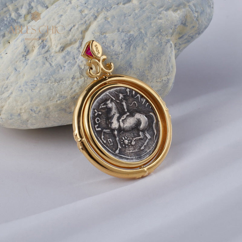 Collier de pièces de monnaie romaines antiques 5780