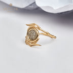 Bague Noeuds Bambou Lion Byzantin