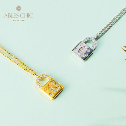 Collier pendentif cadenas 5827
