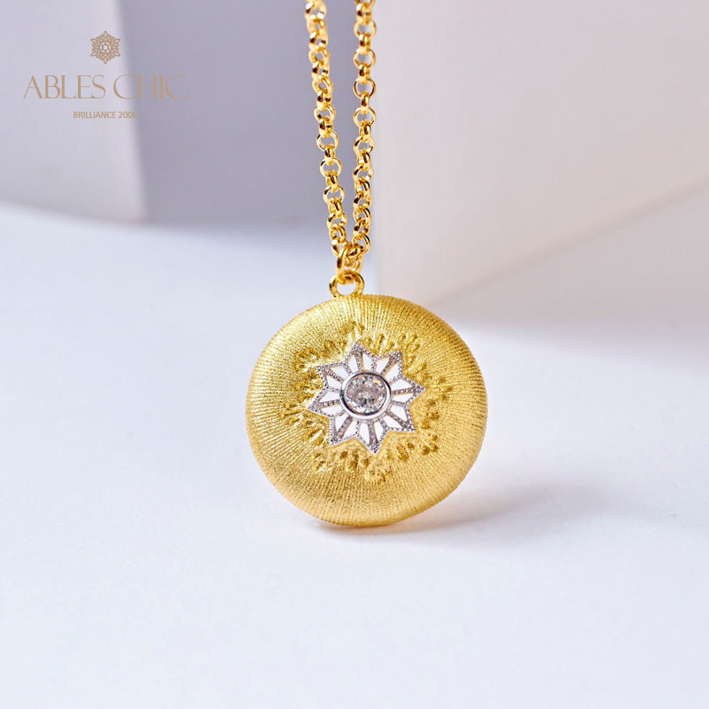 Pendentif étoile en filigrane à motif en soie 5855