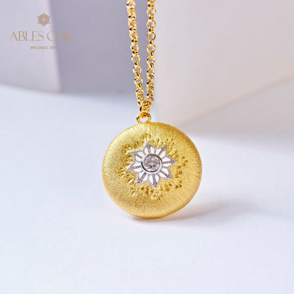 Pendentif étoile en filigrane à motif en soie 5855