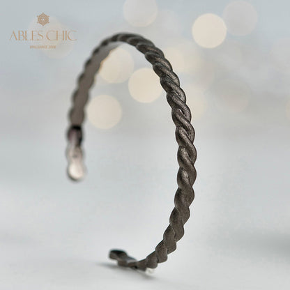 Bracelet mat à motif de corde 5921