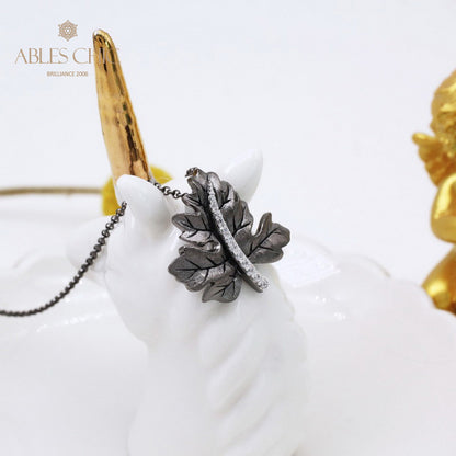 Pendentif feuille d'érable mat 5412