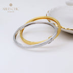 Bracelet jonc ovale soyeux 5345