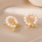 Boucles d'oreilles guirlande de perles d'eau douce PE1038