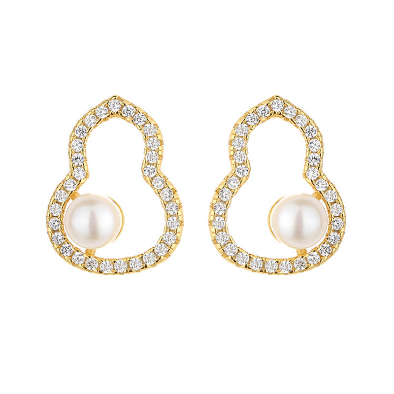 Boucles d'oreilles Gourde en Perles d'Eau Douce PE1016