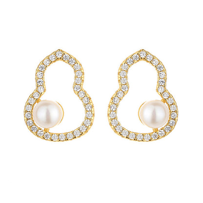 Boucles d'oreilles Gourde en Perles d'Eau Douce PE1016