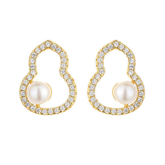 Boucles d'oreilles Gourde en Perles d'Eau Douce PE1016